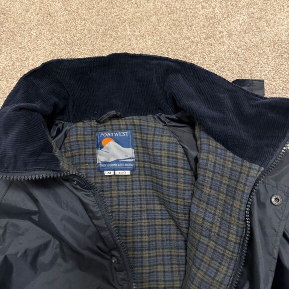 Portwest Perth Stormbeater Jacket Waterproof Packaway Hood Blue Men's Medium - Picture 5 of 12